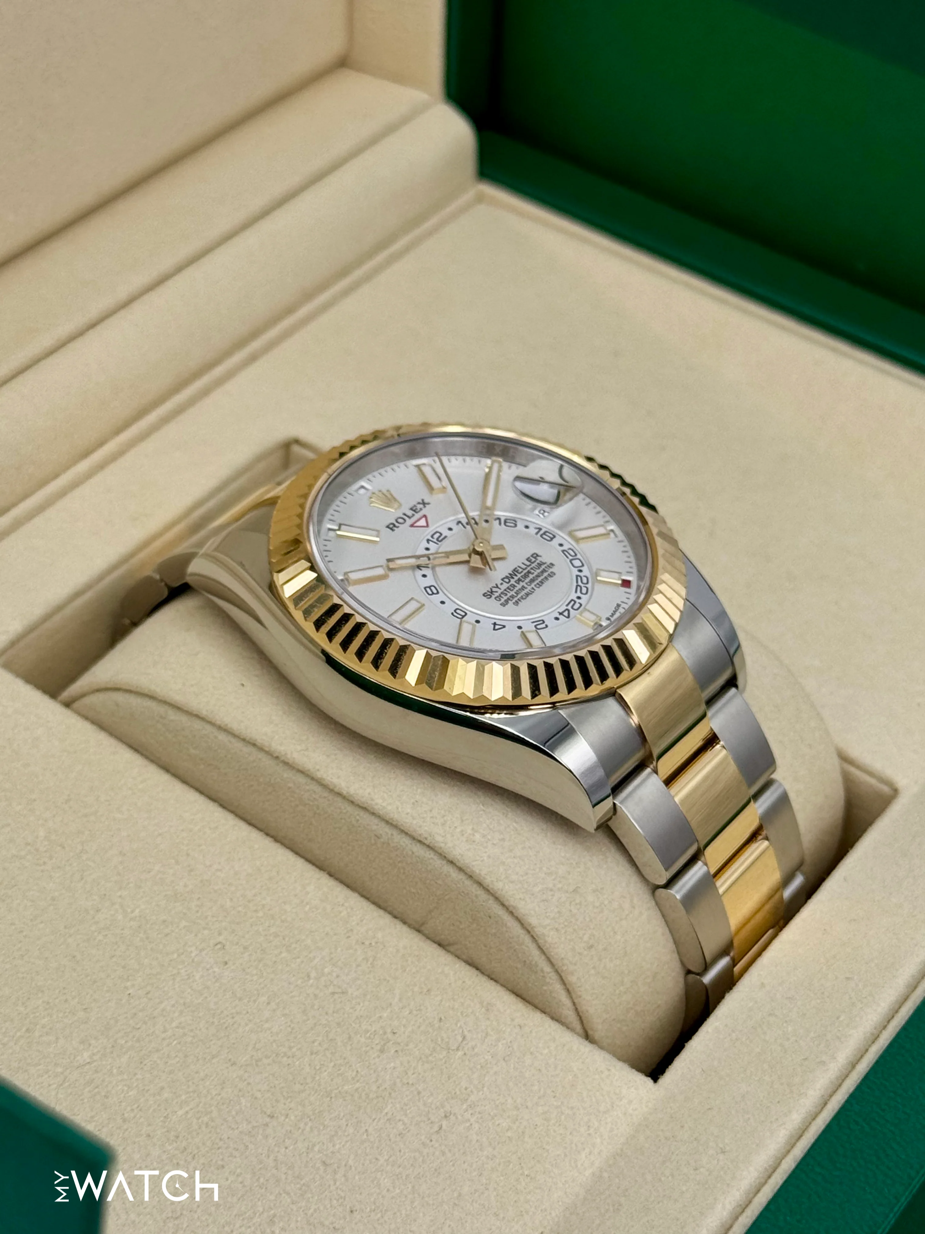 NEW 2025 Rolex Sky-Dweller 42mm 336933 Two-Tone Oyster White Dial - Image 6