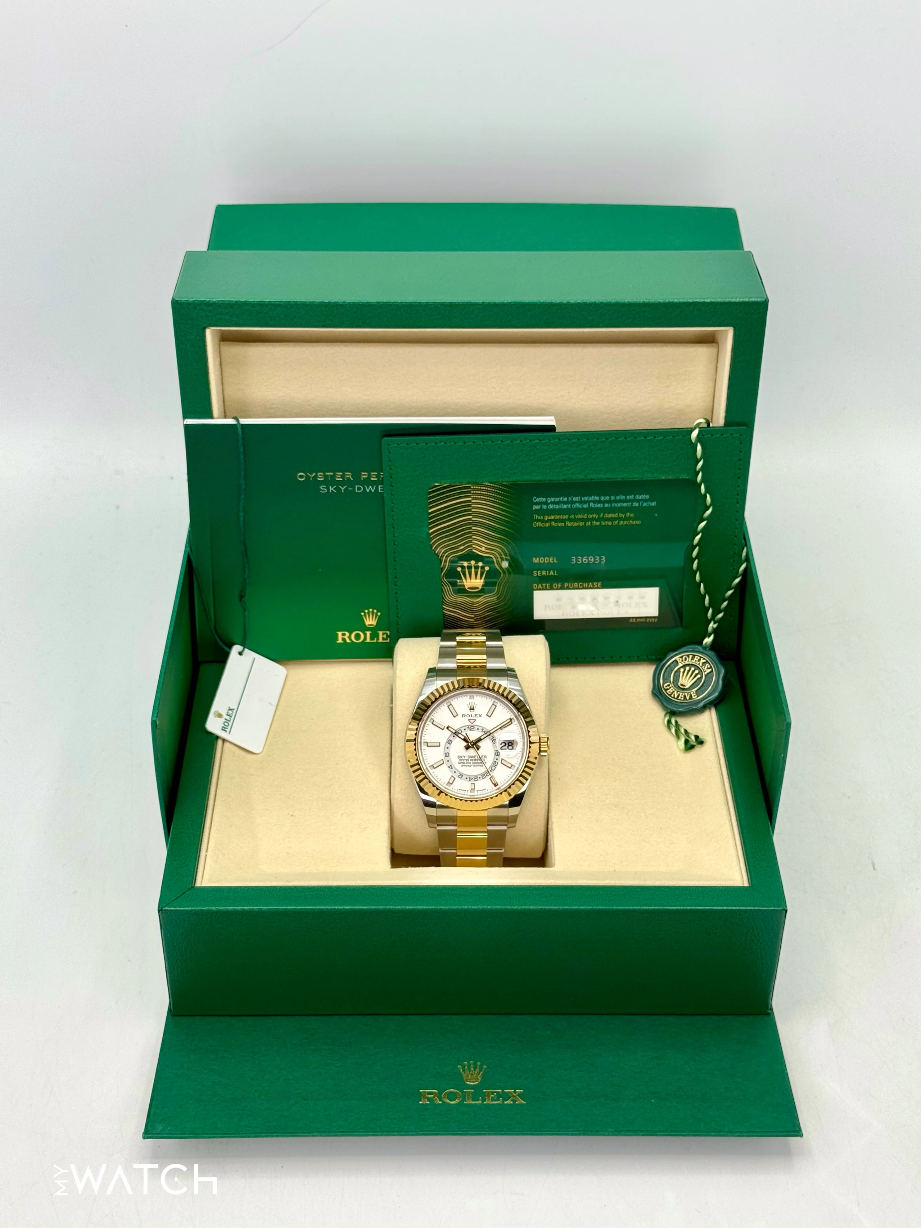 NEW 2025 Rolex Sky-Dweller 42mm 336933 Two-Tone Oyster White Dial - Image 9