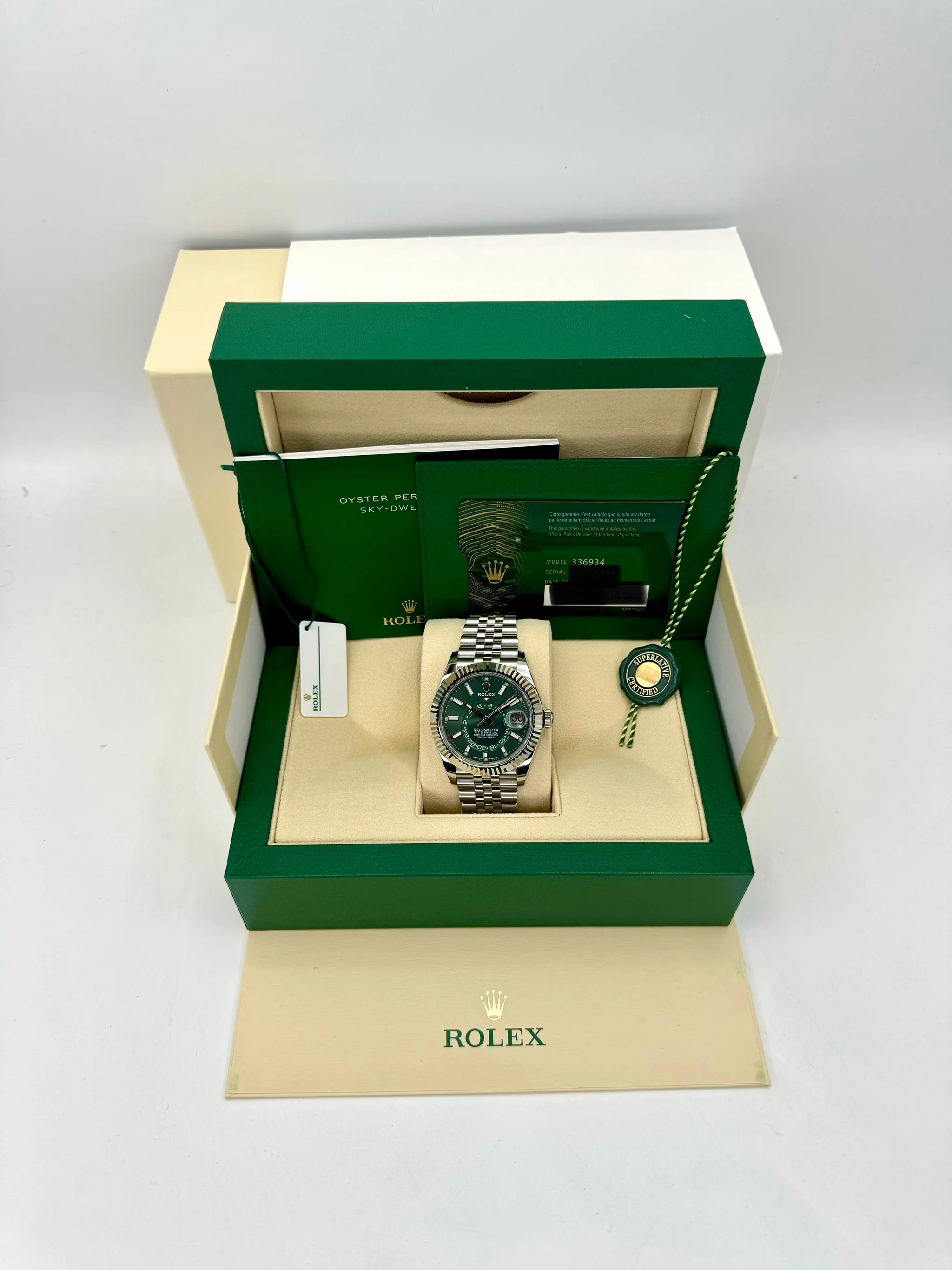 NEW 2025 Rolex Sky-Dweller 42mm 336934 Jubilee Green Dial - Image 10