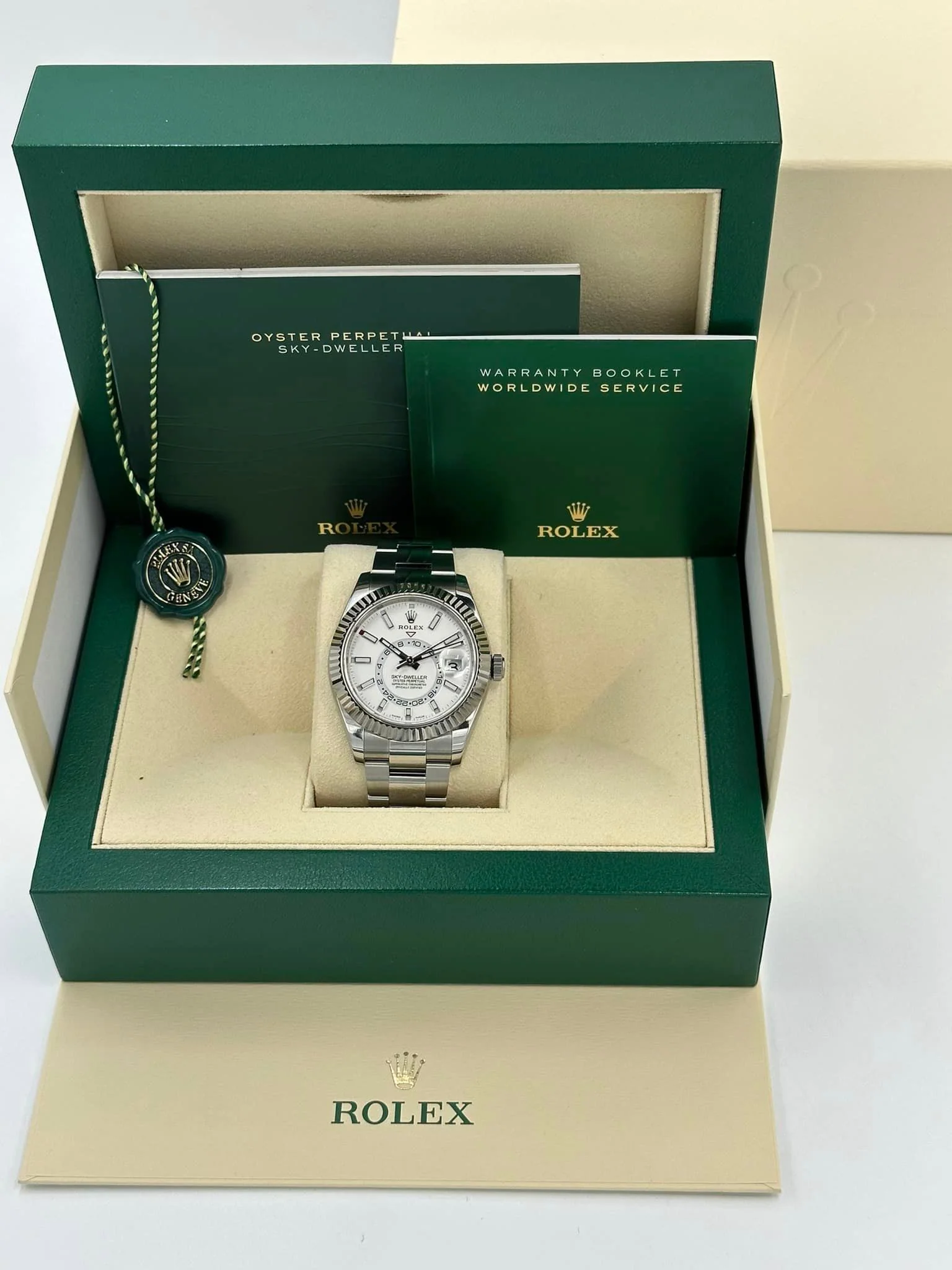 Rolex Sky-Dweller 42mm 326934 Stainless Steel Oyster White Dial - Image 11