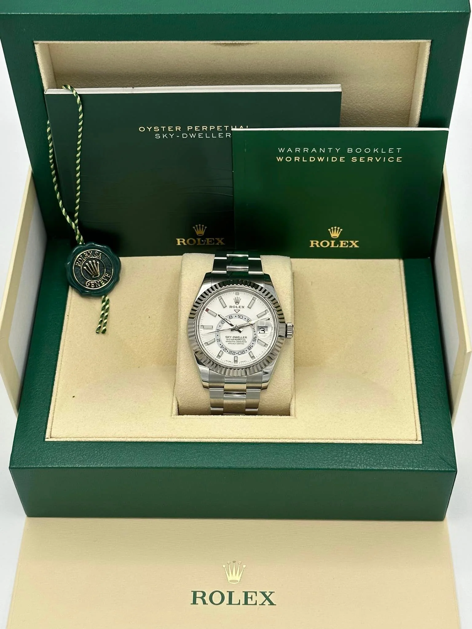 Rolex Sky-Dweller 42mm 326934 Stainless Steel Oyster White Dial - Image 12