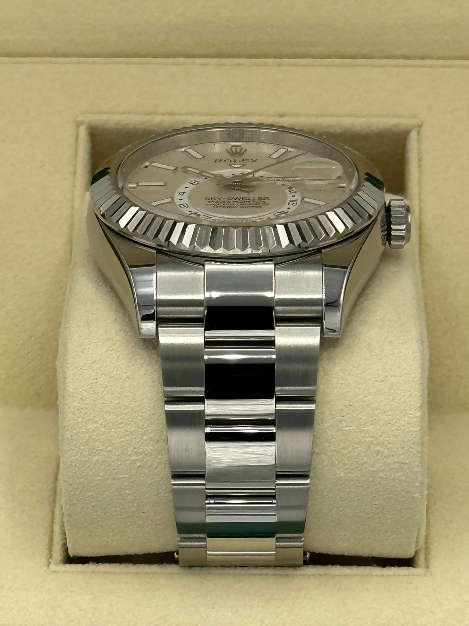 Rolex Sky-Dweller 42mm 326934 Stainless Steel Oyster White Dial - Image 3