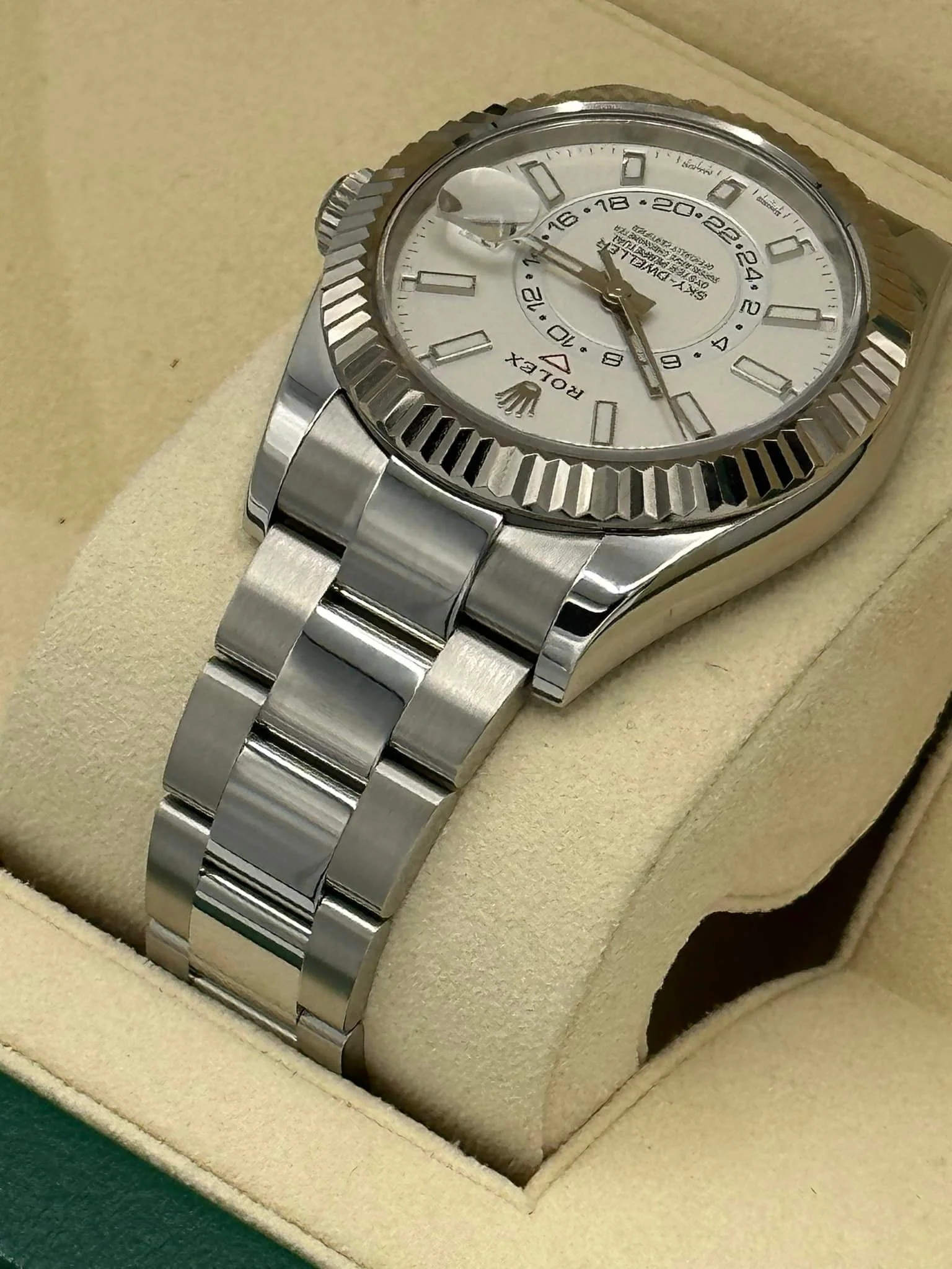 Rolex Sky-Dweller 42mm 326934 Stainless Steel Oyster White Dial - Image 6