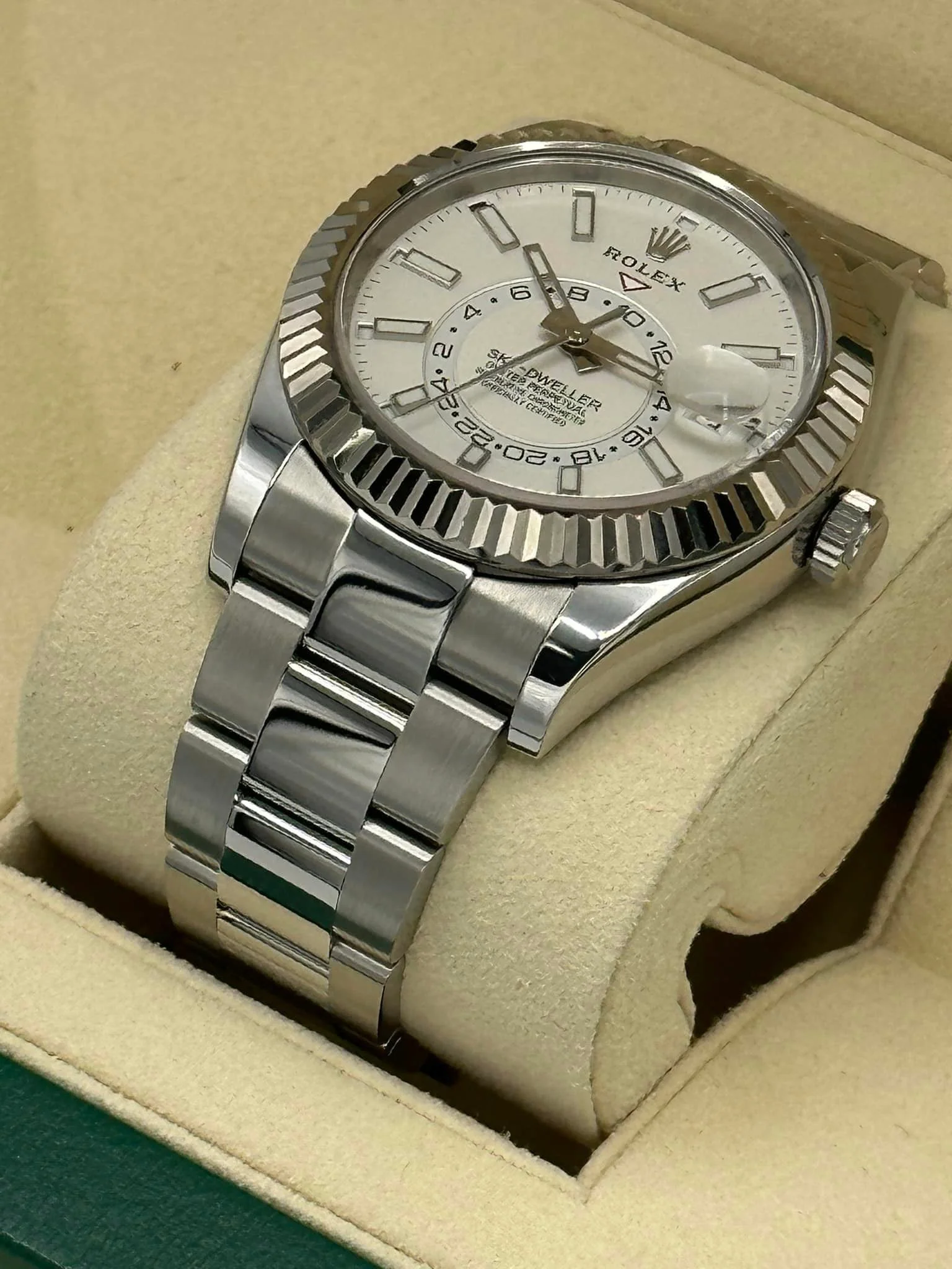 Rolex Sky-Dweller 42mm 326934 Stainless Steel Oyster White Dial - Image 8