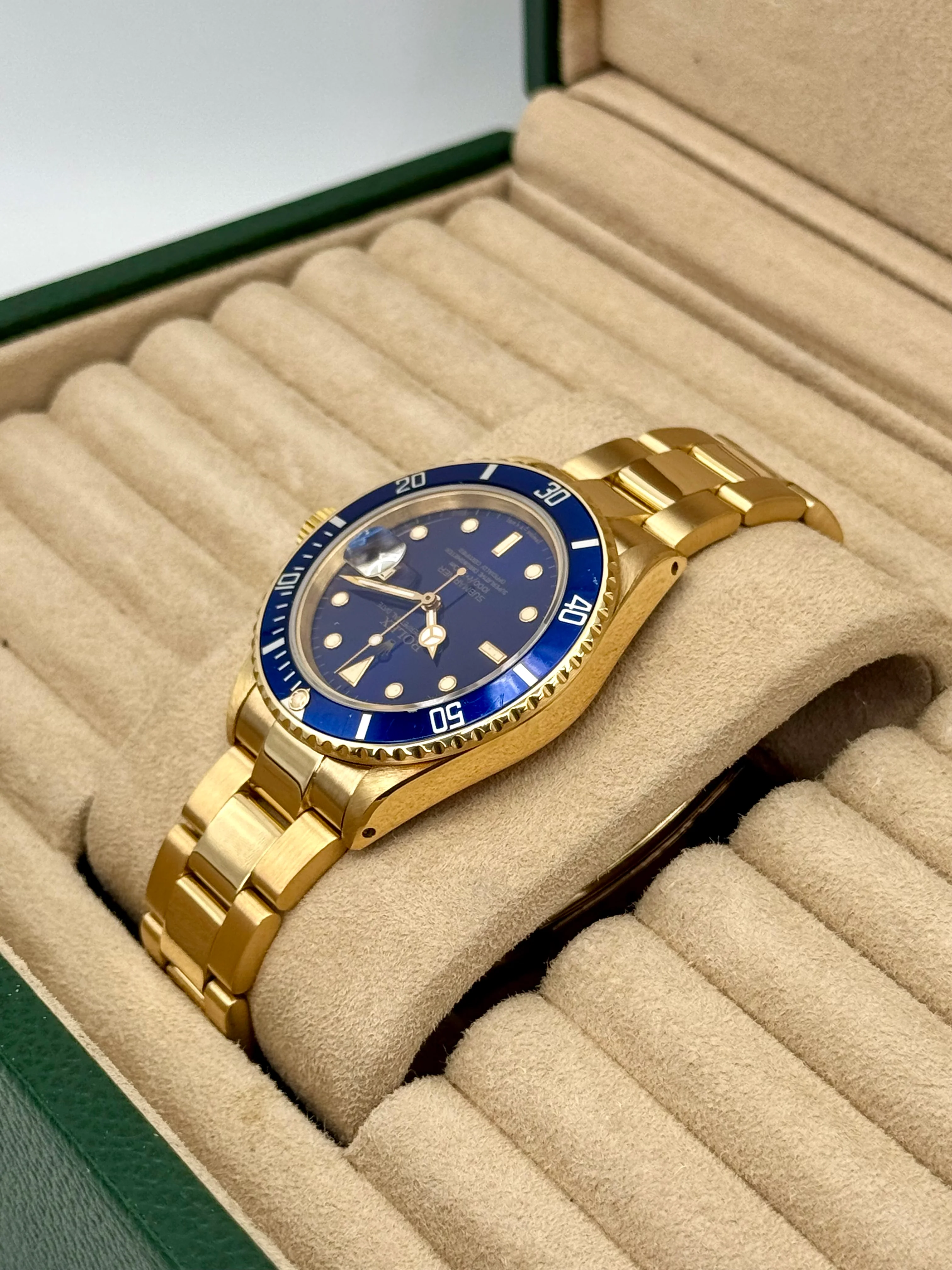 1987 Rolex Submariner "Bluesy" 40mm 16808 Yellow Gold Blue Dial - Image 7