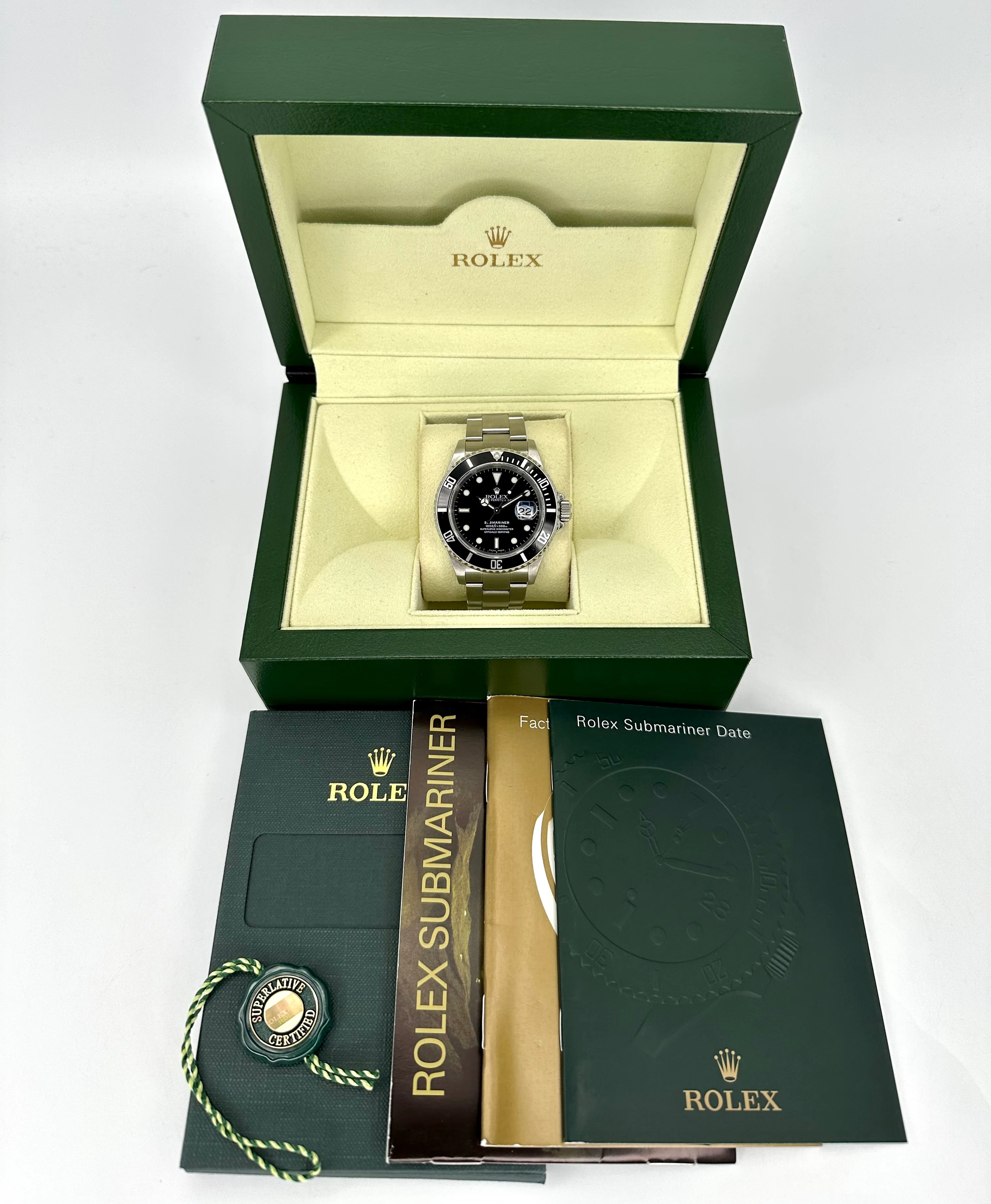 2002 Rolex Submariner Date 40mm 16610 Stainless Steel Black Dial - Image 11