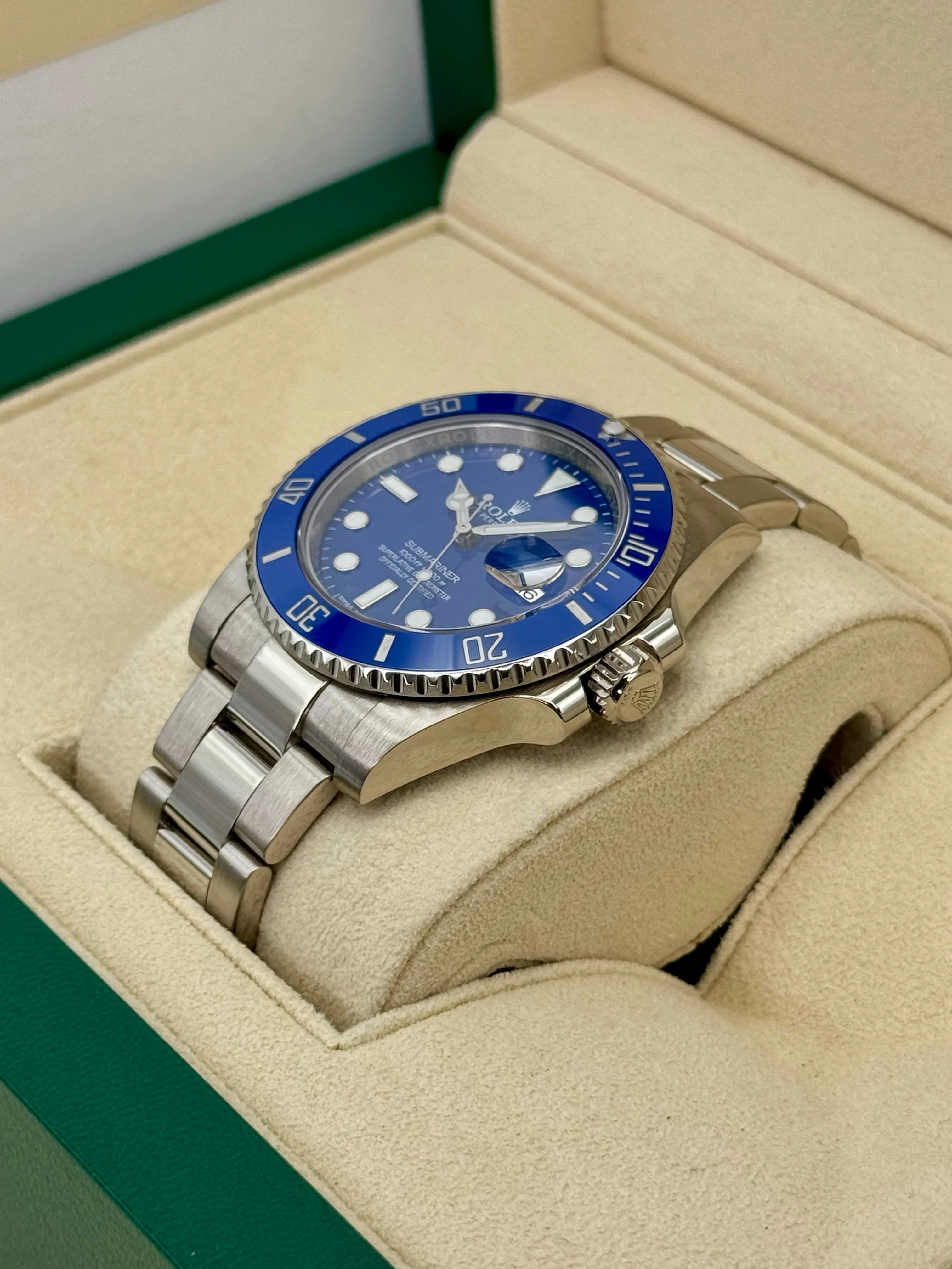 2017 Rolex Submariner "Smurf" 40mm 116619LB White Gold Blue Dial - Image 5