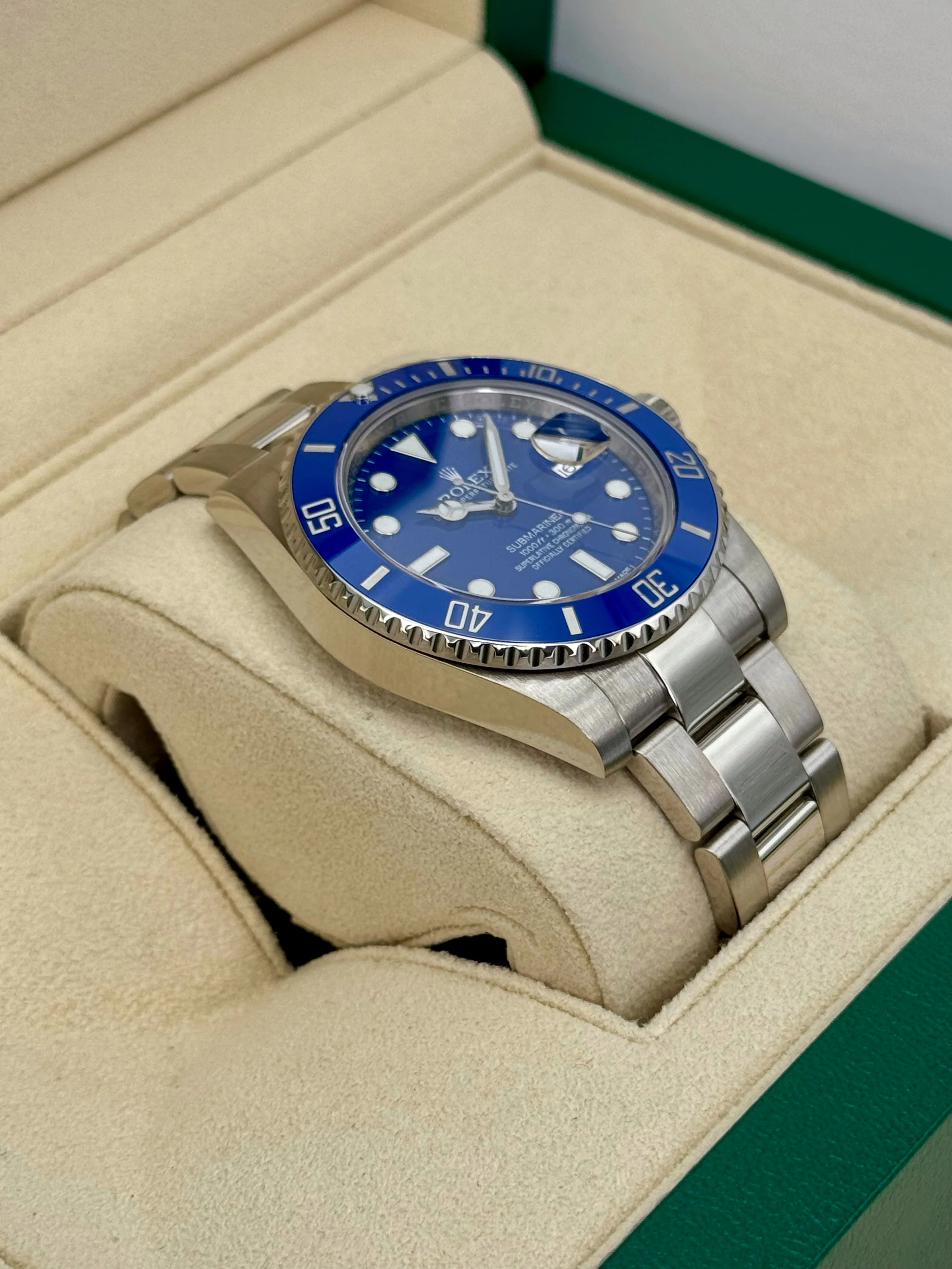 2017 Rolex Submariner "Smurf" 40mm 116619LB White Gold Blue Dial - Image 6