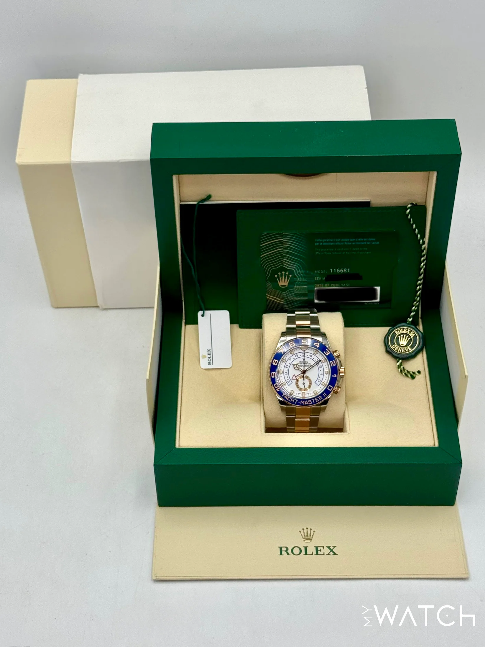 Rolex Yacht-Master II 44mm 116681 Two-Tone White Dial - Image 9