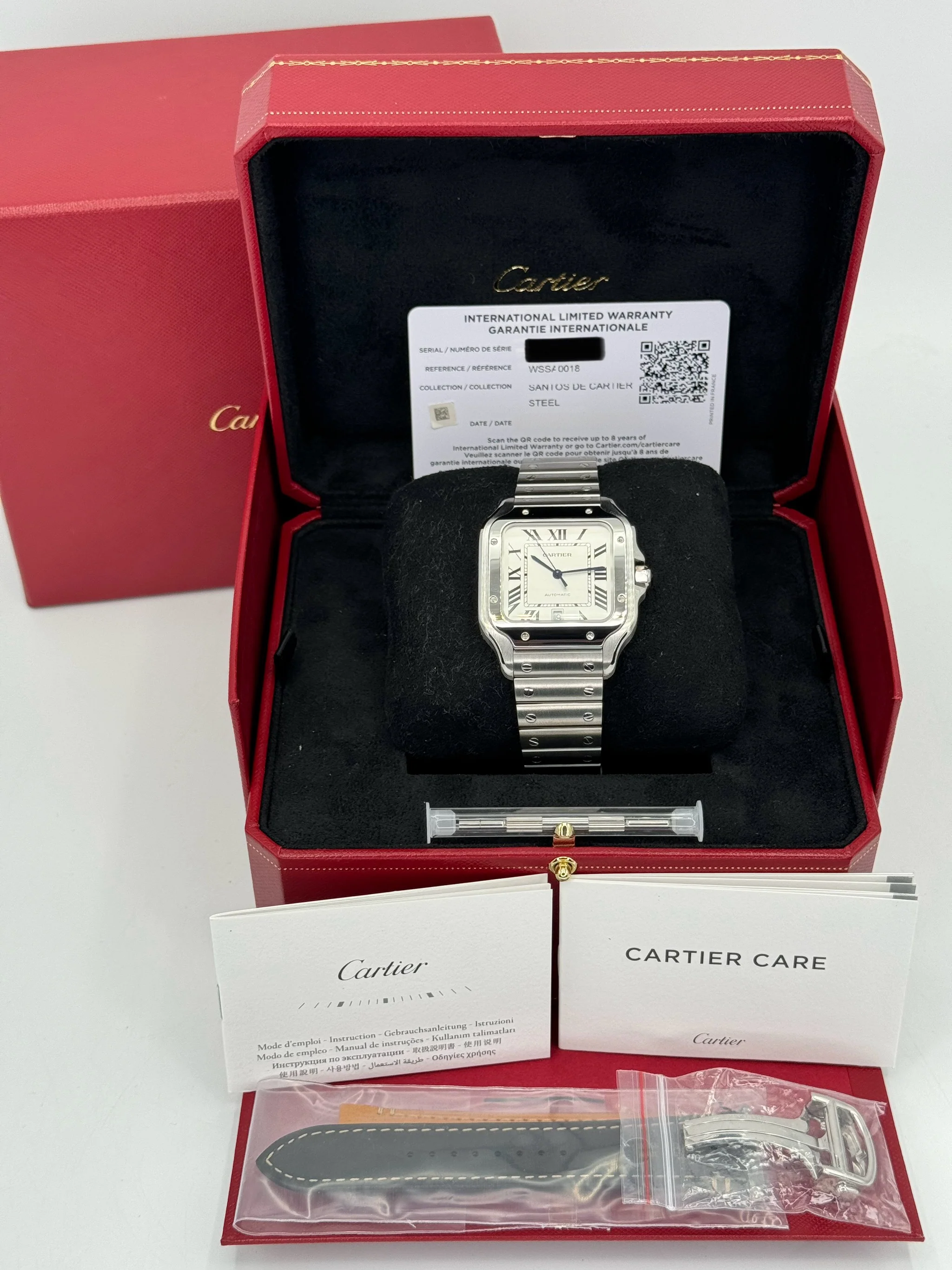 Santos De Cartier 39.8mm WSSA0018 Stainless Steel White Dial - Image 12