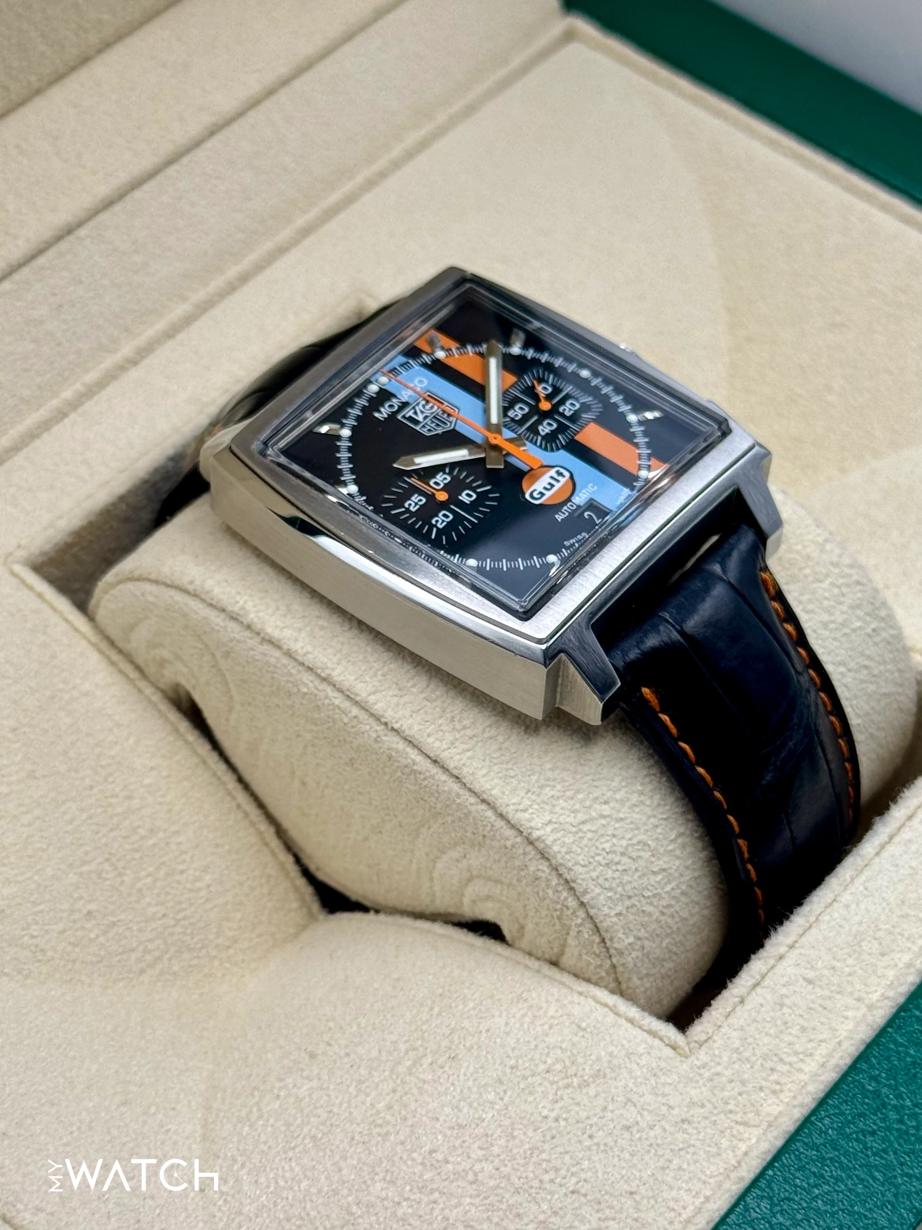 Tag Heuer Monaco Gulf Limited Edition 38mm CW211A Black Dial - Image 5