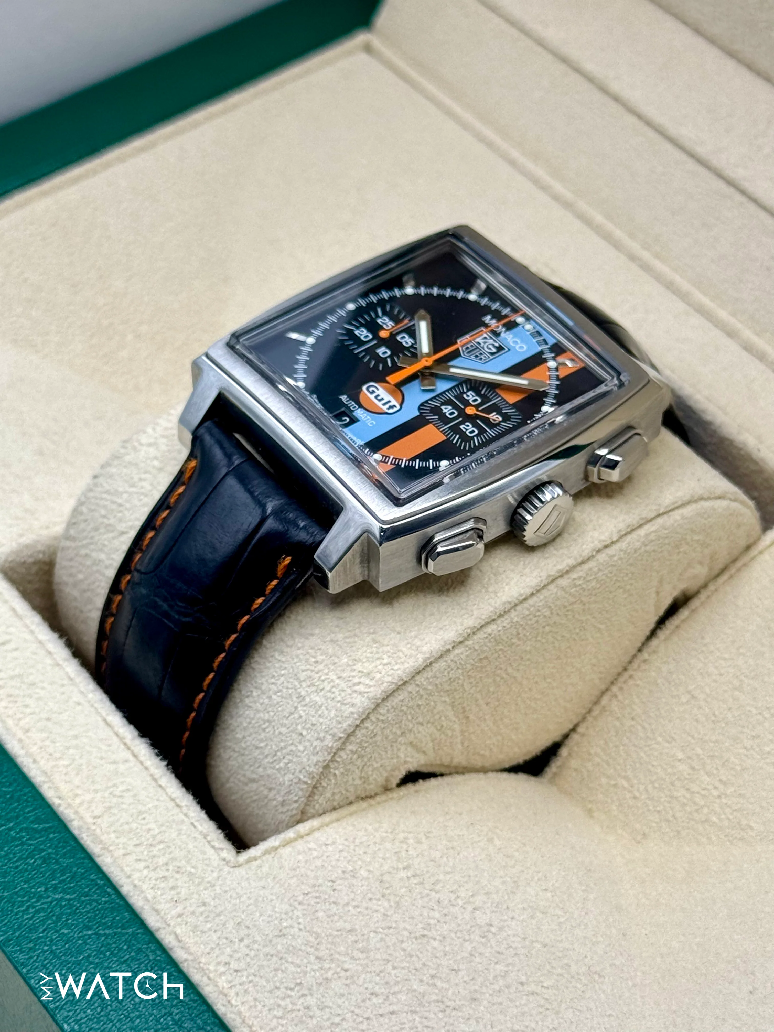 Tag Heuer Monaco Gulf Limited Edition 38mm CW211A Black Dial - Image 6