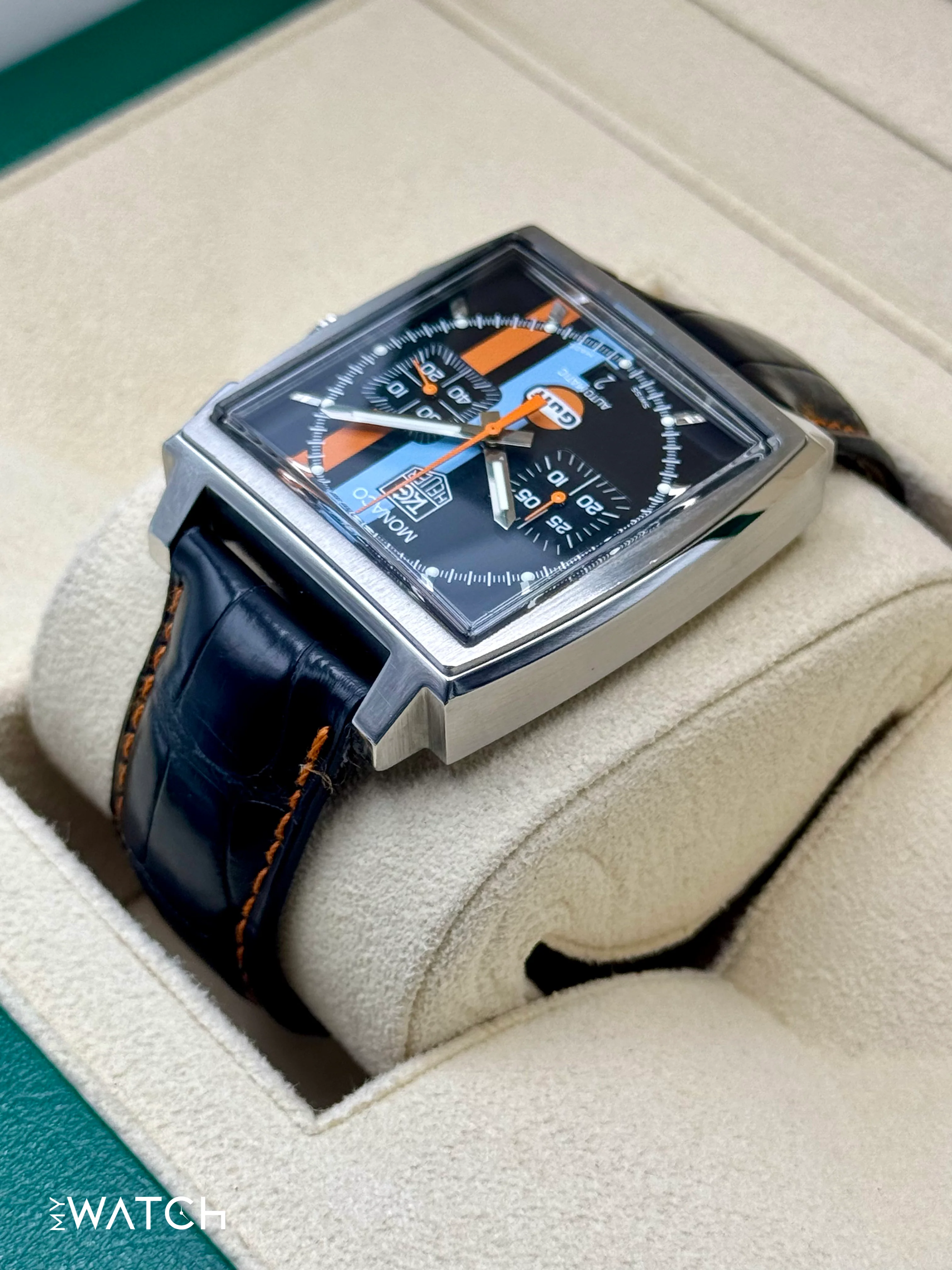 Tag Heuer Monaco Gulf Limited Edition 38mm CW211A Black Dial - Image 7