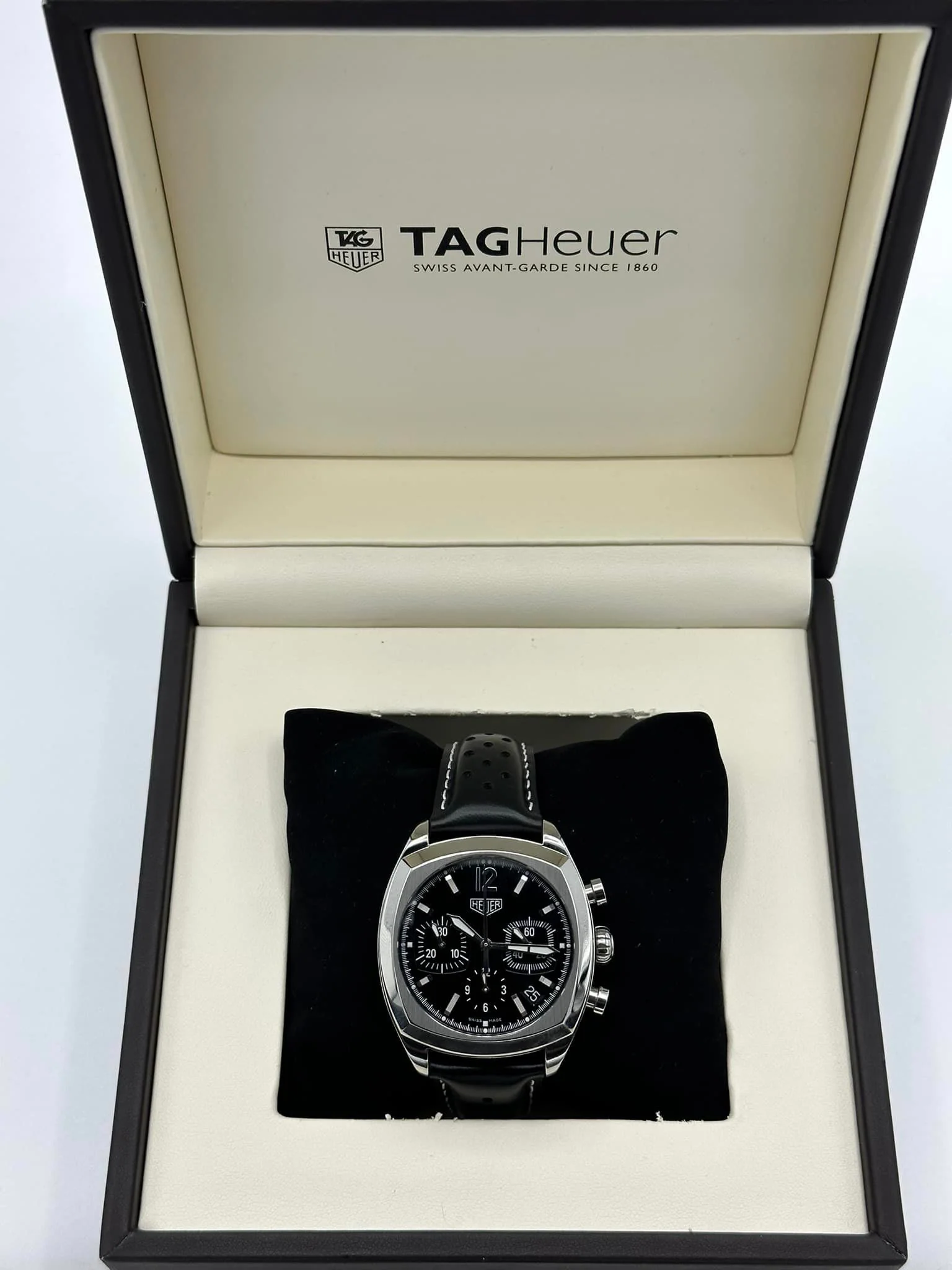 Tag Heuer Monza CR2110 Re-Edition Chronograph Black Dial - Image 11
